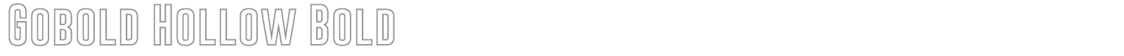 Gobold font preview